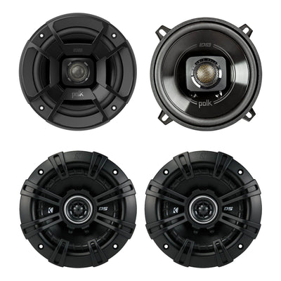 Polk Audio 5.25" 300W Speakers, Pair + Kicker 5.25" 200W Speakers, Pair - VMInnovations