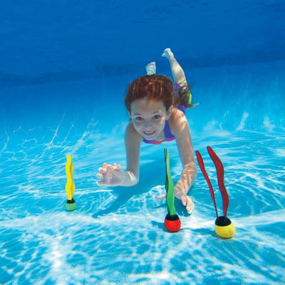 Swimline Super Hoops Floating Pool Basketball Game + Diving Balls (3 Pack)