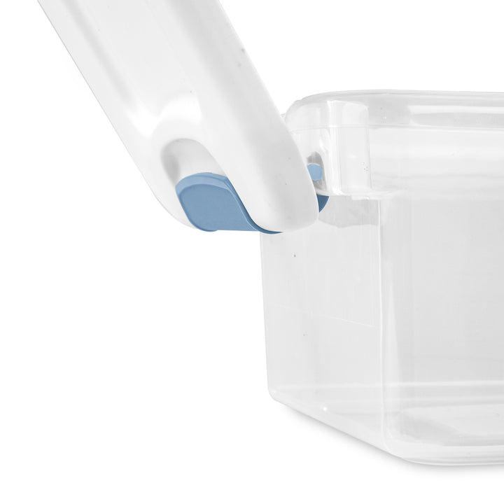 Sterilite 6 Qt. Plastic Stackable Storage Box with Latching Lid, Clear (12 Pack) - VMInnovations