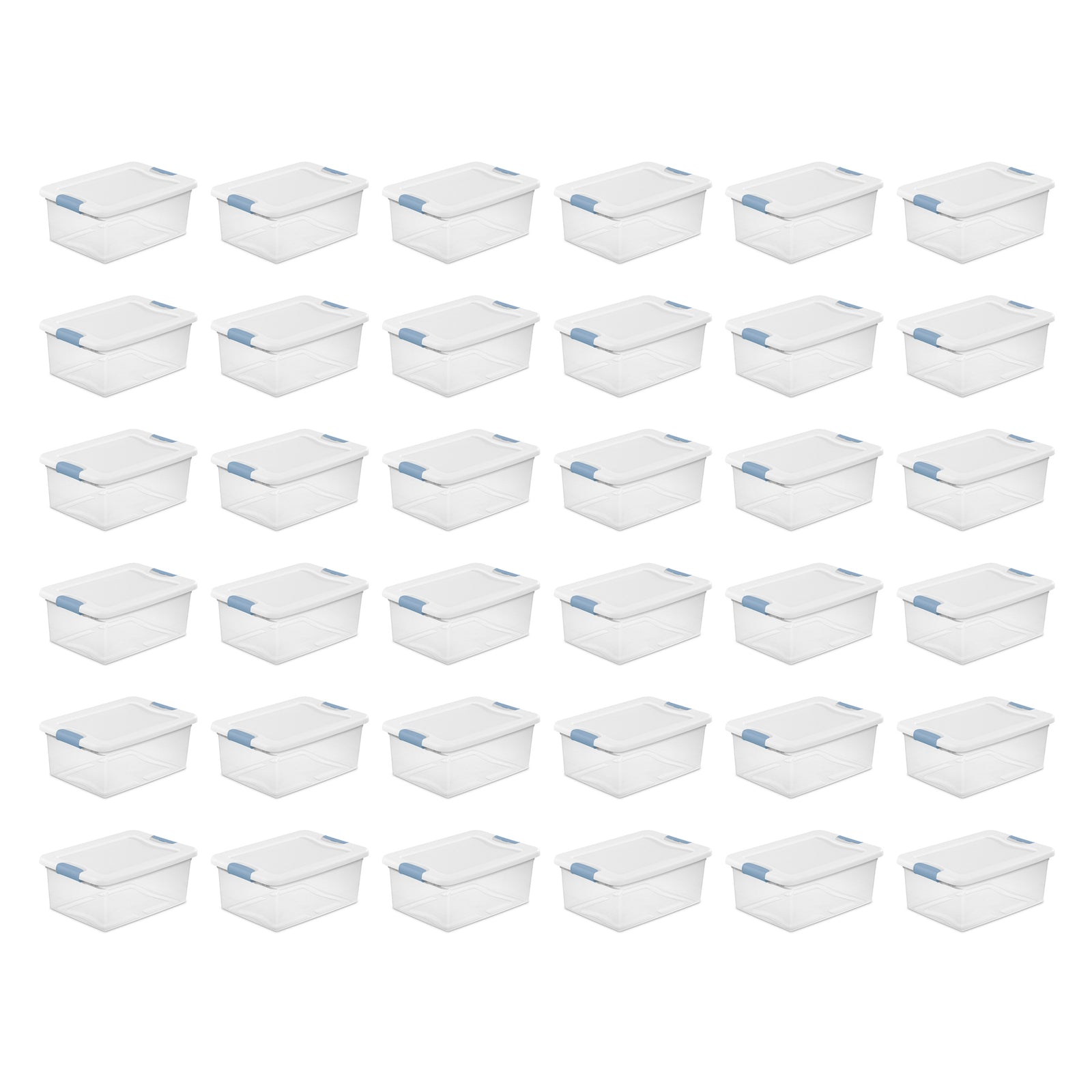 Sterilite 15-Quart Clear Stackable Latching Storage Box Container (36 Pack) - VMInnovations