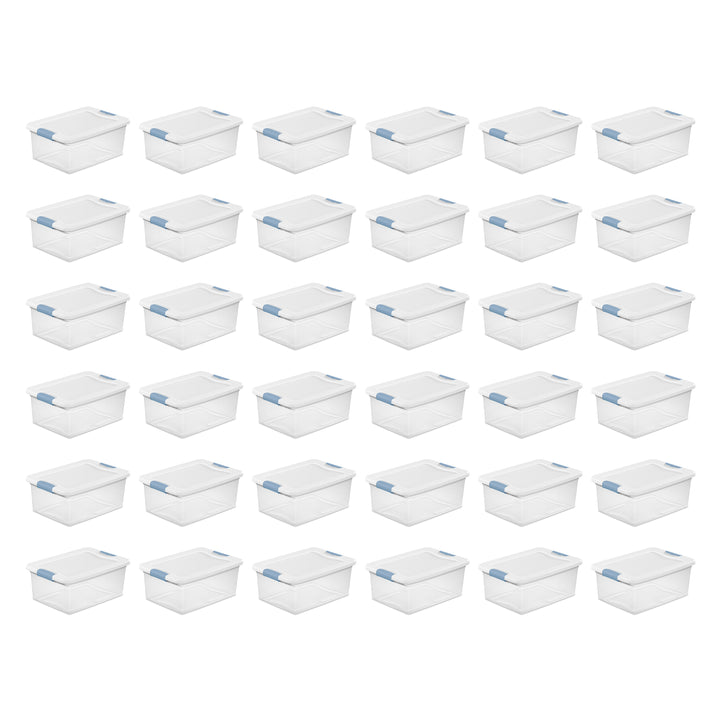 Sterilite 15-Quart Clear Stackable Latching Storage Box Container (36 Pack)