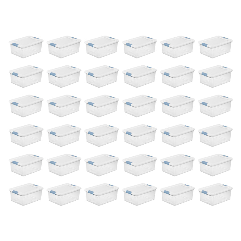 Sterilite 15-Quart Clear Stackable Latching Storage Box Container (36 Pack)