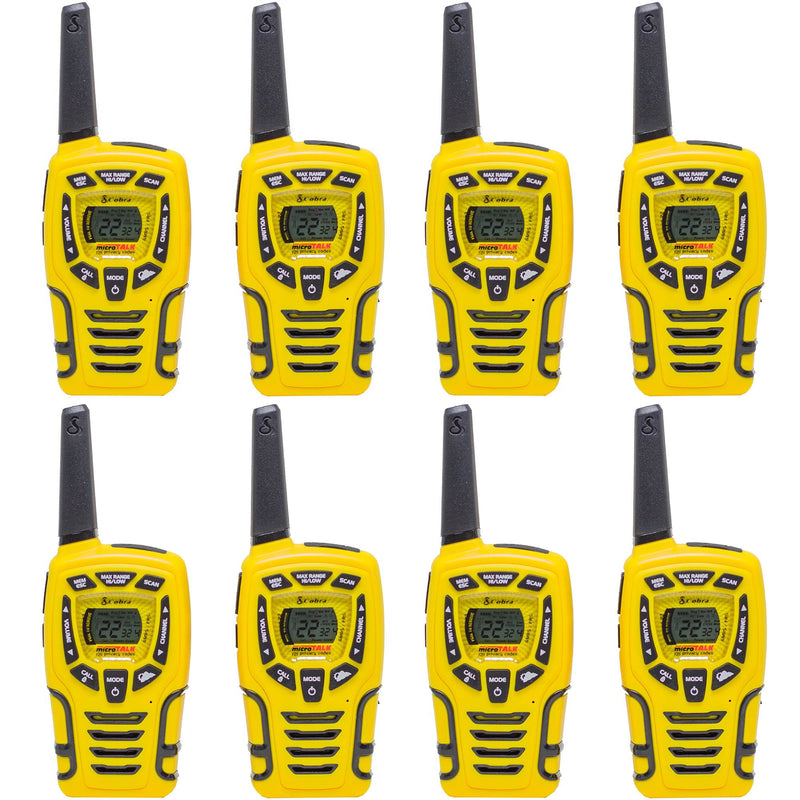Cobra 28 Mile 22 Channel Walkie Talkie VOX NOAA Receiver Radios CX445 (4 Pairs)
