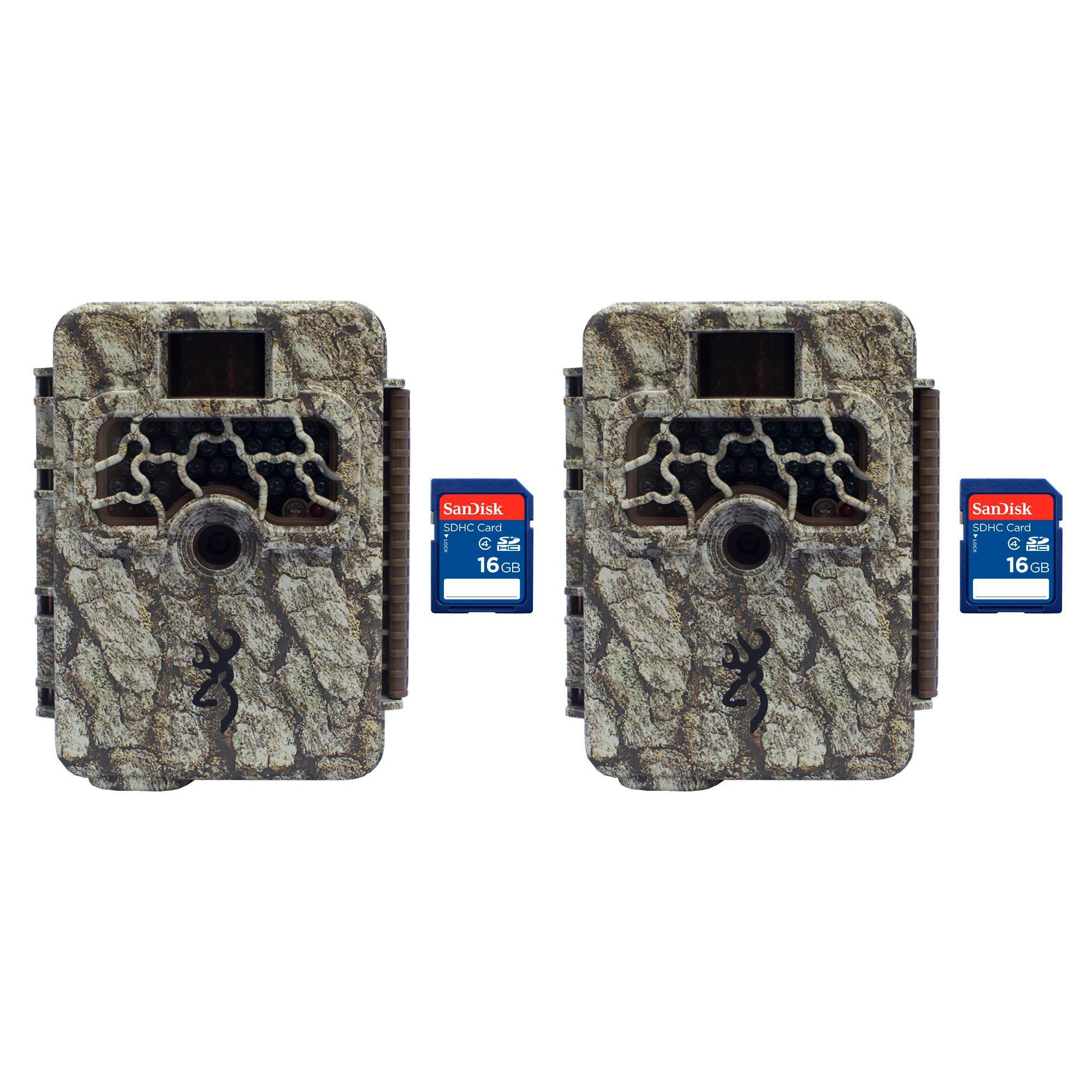 Browning Trail Cameras Command Ops 14MP IR Game Camera, 2 Pack + 16GB SD Cards