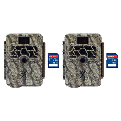 Browning Trail Cameras Command Ops 14MP IR Game Camera, 2 Pack + 16GB SD Cards