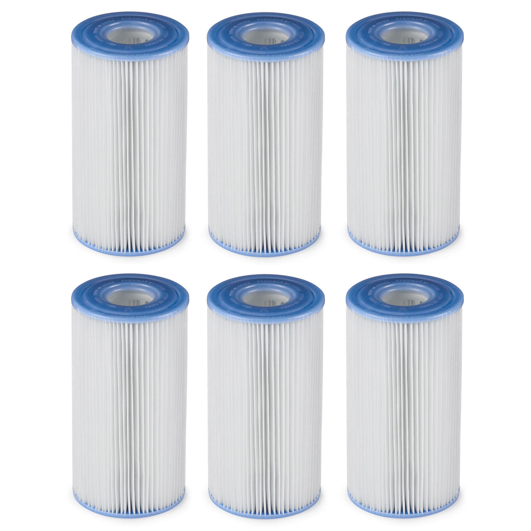 Intex 18' x 48" Inflatable Above Ground Pool Set with Filter Cartridges (6 Pack)