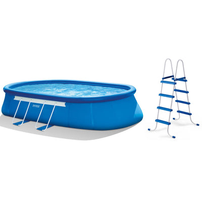Intex 20' x 12' x 48" Oval Frame Above Ground Pool Set + 6 Filter Cartridges