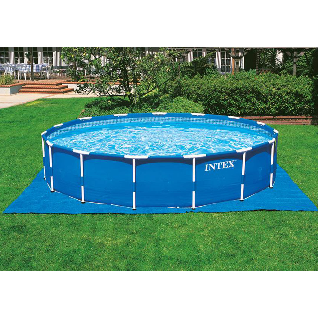 Intex 18ft x 48in Metal Frame Swimming Pool Set with Pump + 6 Filter Cartridges