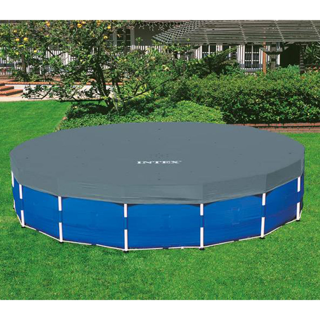 Intex 18ft x 48in Metal Frame Swimming Pool Set with Pump + 6 Filter Cartridges