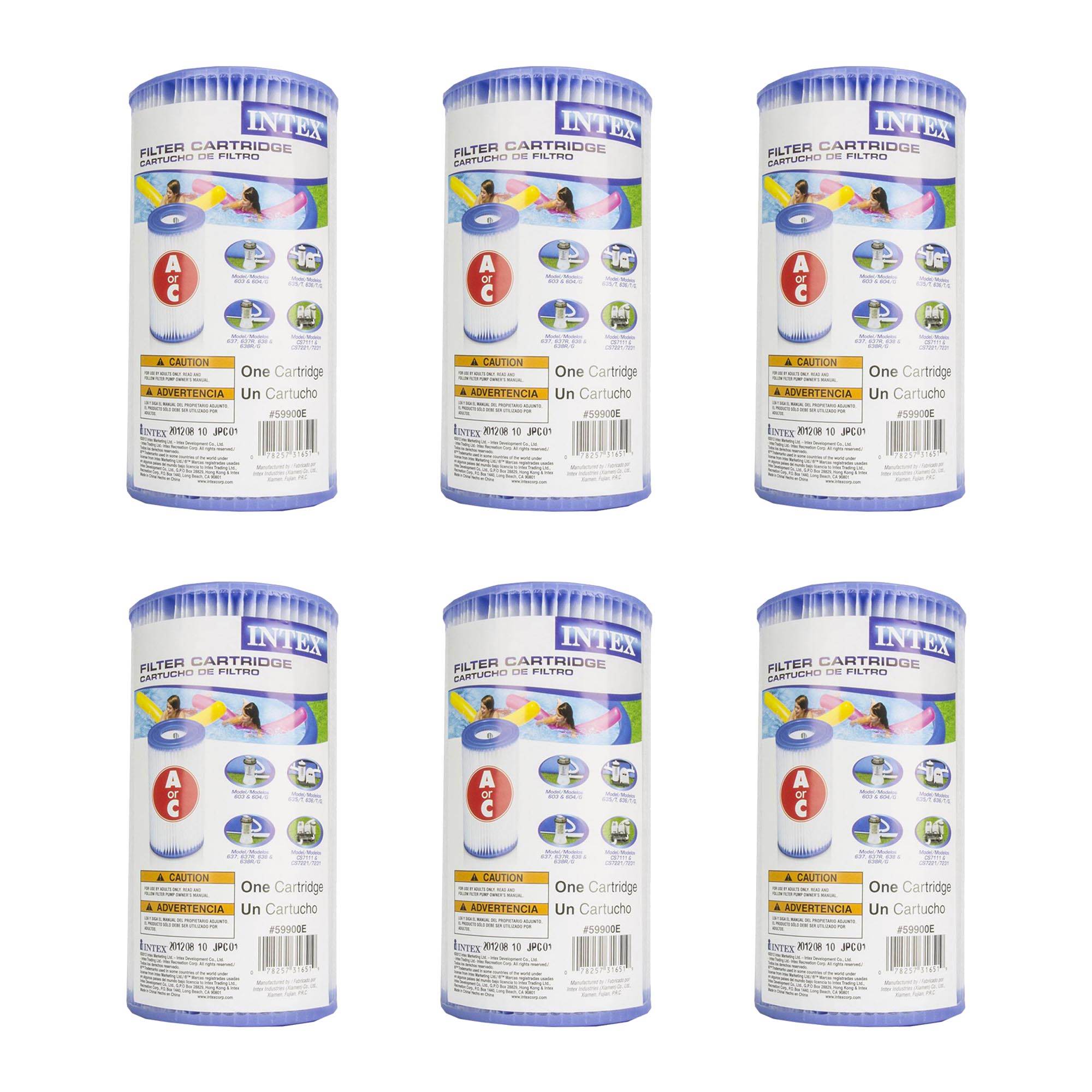 Intex 16ft x 8ft x 42in Prism Above Ground Pool Set w/ Filter Pump Cartridges