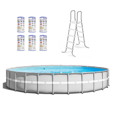 Intex 26' x 52" Ultra Frame Above Ground Pool Set + Filter Cartridges (6)