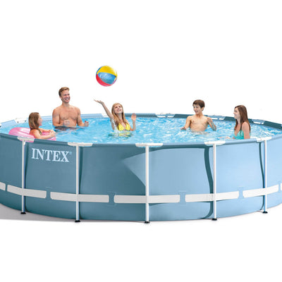 Intex 24ft x 52in Prism Frame Pool Set w/ Ladder, Cover, Pump, & Cartridges