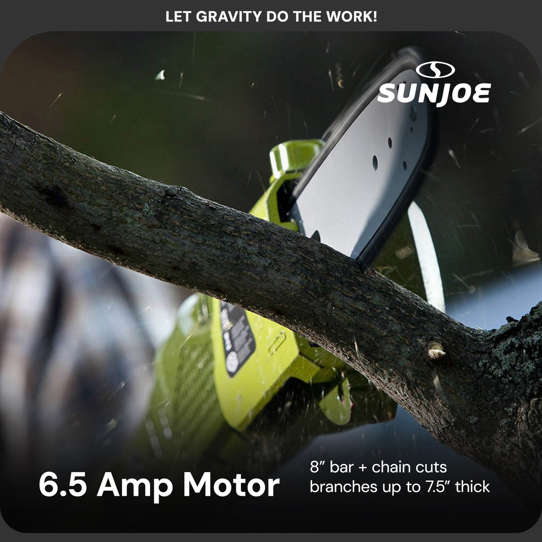 Sun Joe 8-Inch 6.5-Amp Electric 15-Foot Telescoping Pole Chainsaw (Open Box)