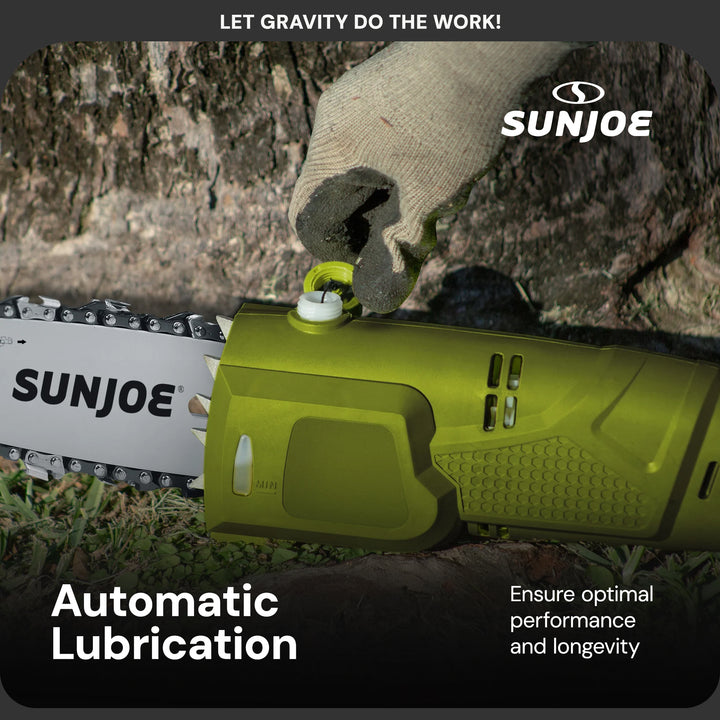 Sun Joe 8-Inch 6.5-Amp Electric 15-Foot Telescoping Pole Chainsaw, SWJ800E