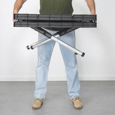 Keter Compact Portable Folding Garage Work Table with Clamps, Green (Incomplete)