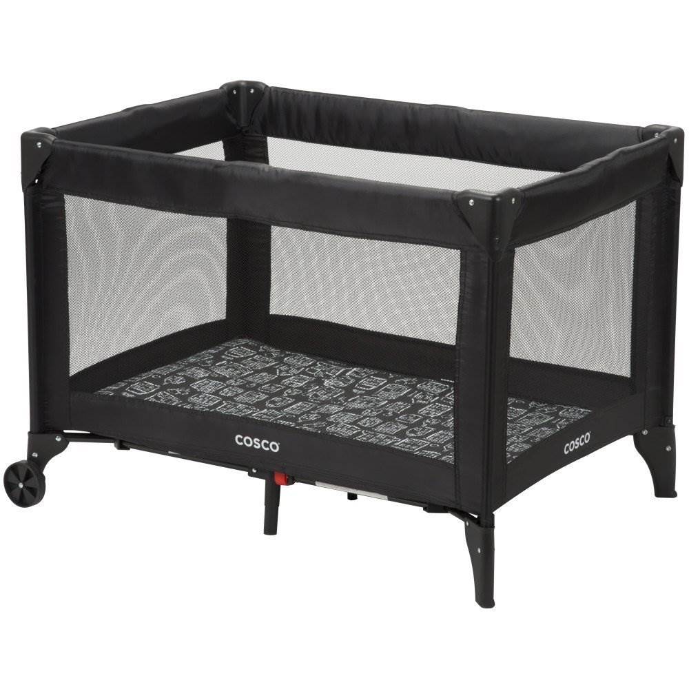 Cosco Funsport Compact Fold Wheeled Nap and Play Yard, Mapleton | Open Box