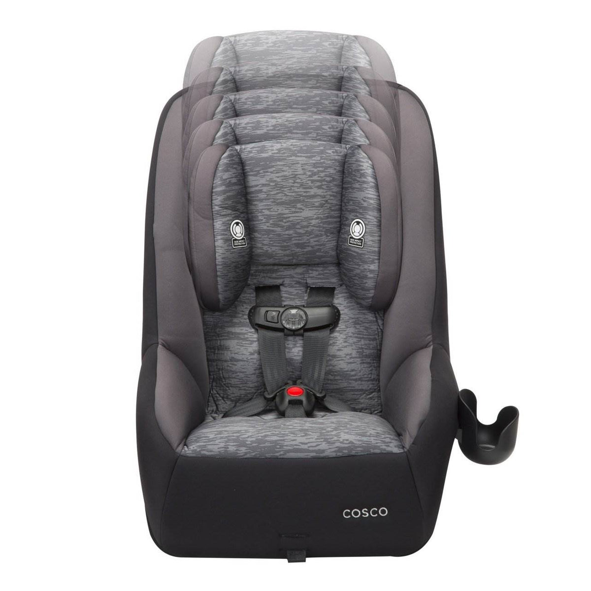 Cosco Mighty Fit 65 DX 65 lbs. Max Convertible Car Seat, Heather Onyx (Open Box)