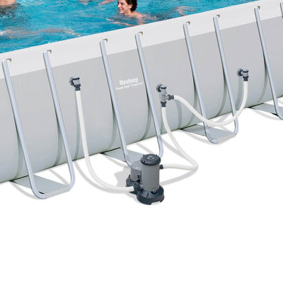 Bestway 24'x12'x52" Rectangular Frame Above Ground Swimming Pool Set | 56542E