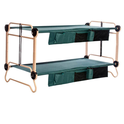 Disc-O-Bed X-Large Cam-O-Bunk Double Cot with Organizers + 7 Inch Leg Extensions