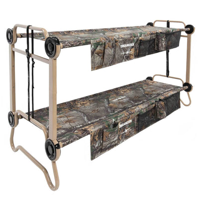Disc-O-Bed Large Real Tree Cam-O-Bunk Cot w/ Organizers + 7 Inch Leg Extensions