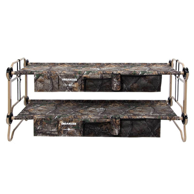 Disc-O-Bed Large Real Tree Cam-O-Bunk Cot w/ Organizers + 7 Inch Leg Extensions