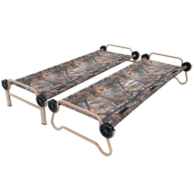 Disc-O-Bed Large Real Tree Cam-O-Bunk Cot w/ Organizers + 7 Inch Leg Extensions