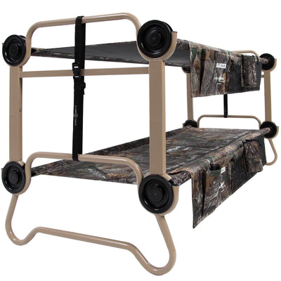 Disc-O-Bed Large Real Tree Cam-O-Bunk Cot w/ Organizers + 7 Inch Leg Extensions