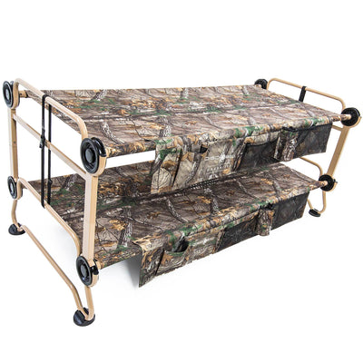 Disc-O-Bed X-Large Realtree Cam-O-Bunk Cot w/ Organizers + 7 Inch Leg Extensions