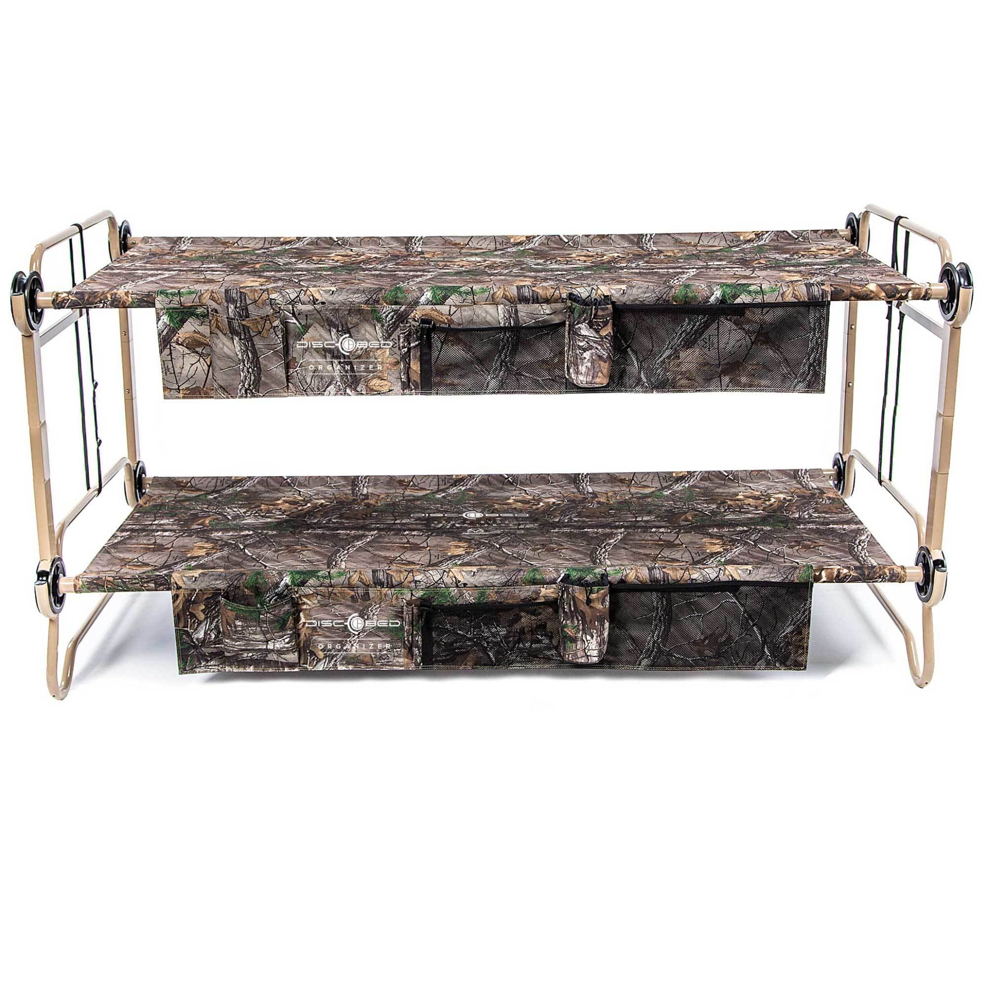 Disc-O-Bed X-Large Realtree Cam-O-Bunk Cot w/ Organizers + 7 Inch Leg Extensions