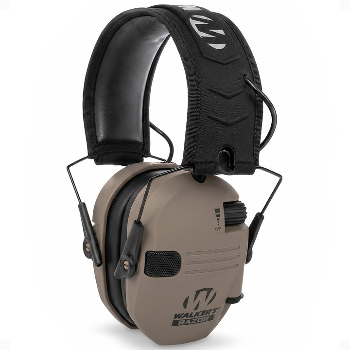 Walker's Razor Slim Electronic Folding Ear Protection Muffs for Shooting, Earth - VMInnovations