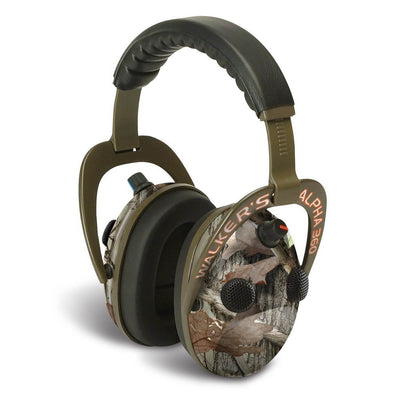 Walkers Alpha Muffs 360 Hunting 9x Hearing Enhancement Earmuffs, Camo (Open Box)