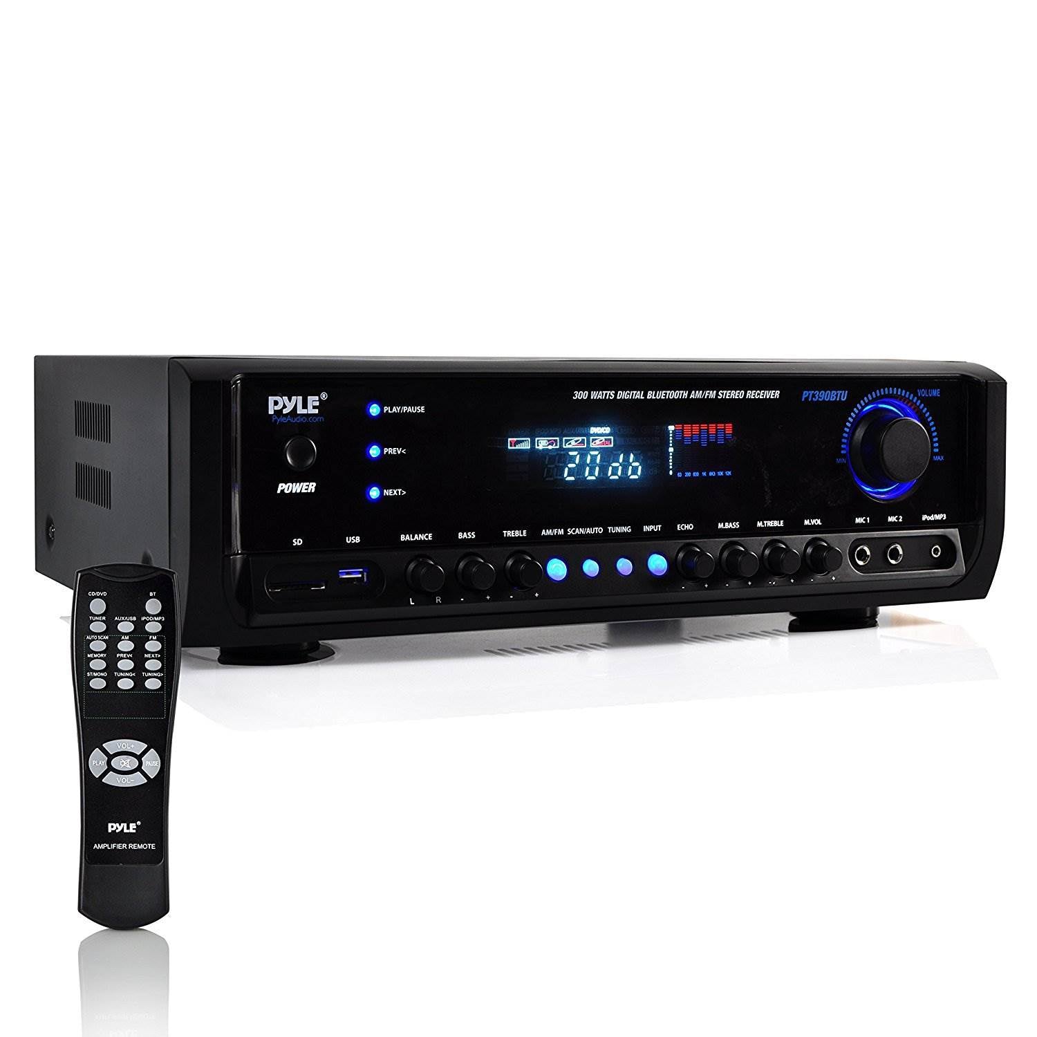 Pyle PT390BTU Digital Home Theater Bluetooth 4 Channel Radio Aux Stereo Receiver - VMInnovations