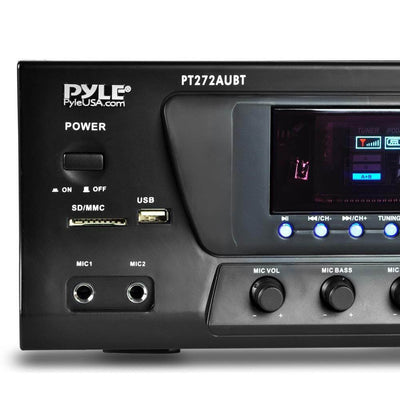 Pyle Stereo Amplifier Receiver w/ AM FM Tuner, Bluetooth & Sub Control (Used)