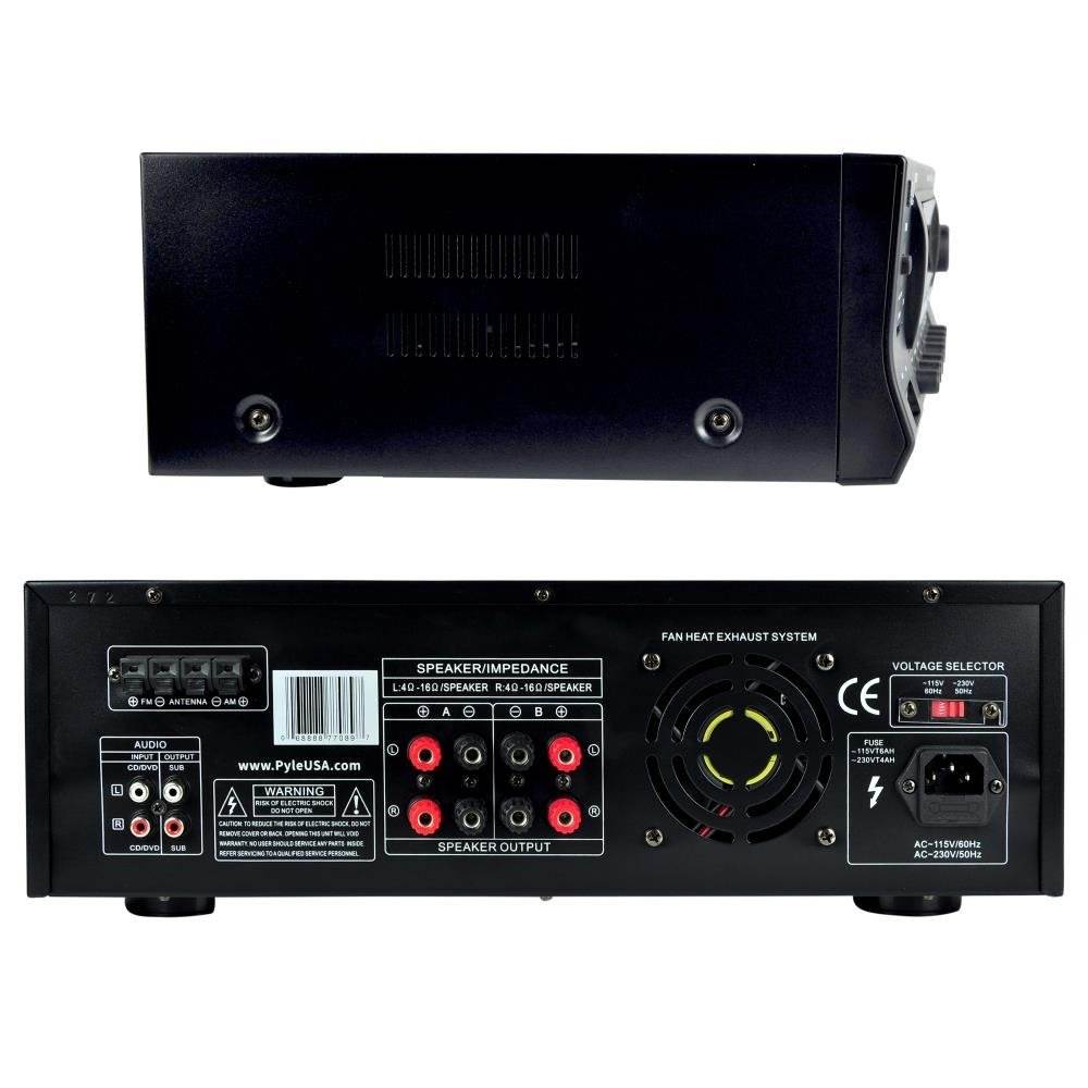 Pyle Stereo Amplifier Receiver w/ Tuner, Bluetooth & Sub Control (For Parts)
