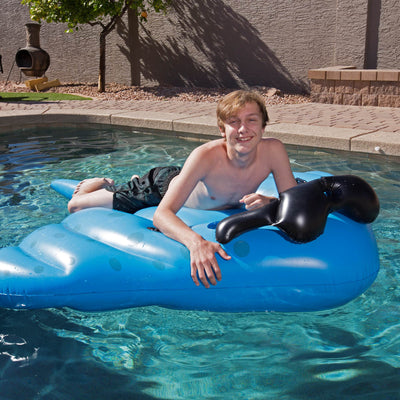 GAME Stingray Pool Float Inflatable Ride On w/ Handles & Cup Holders (Open Box)