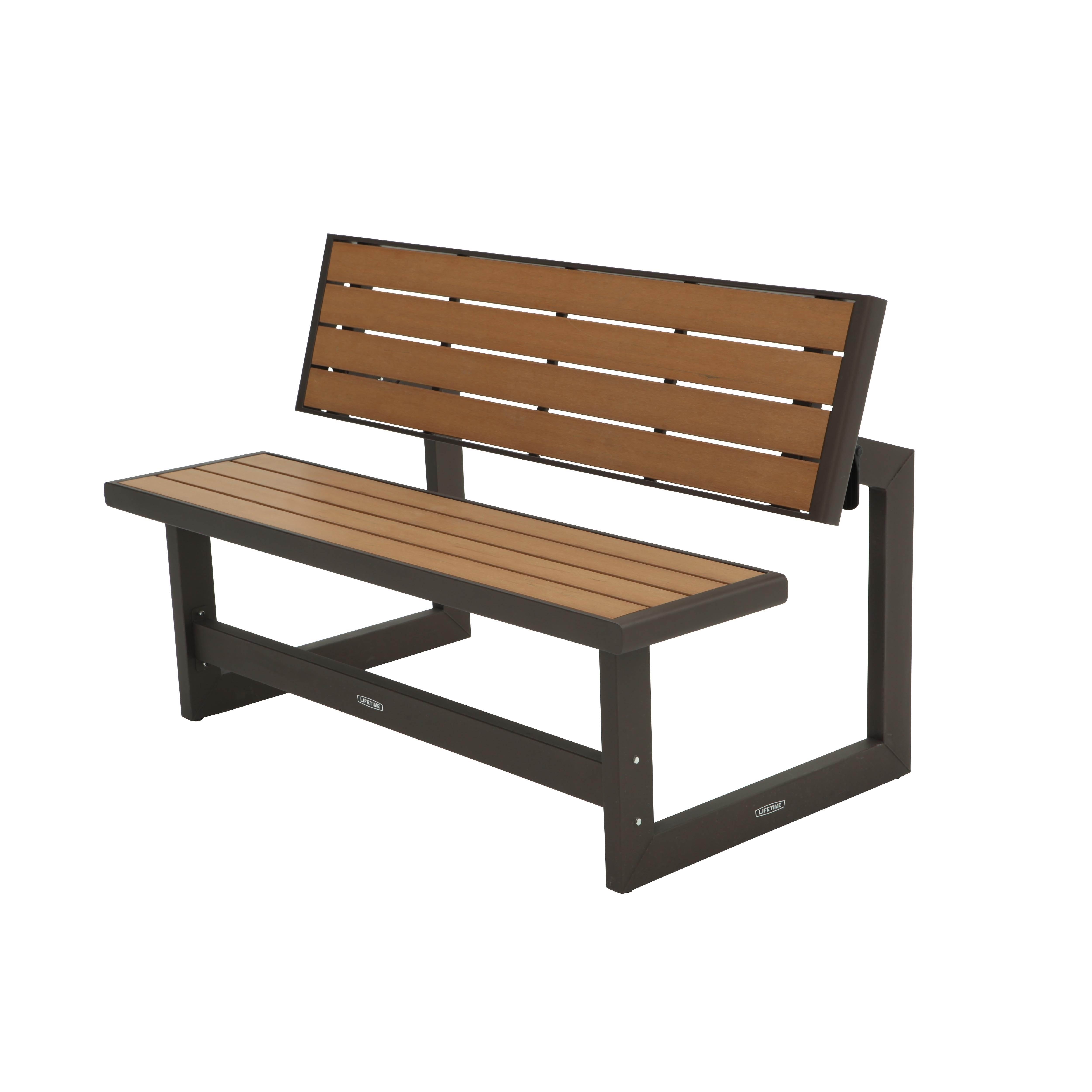 Lifetime Outdoor or Indoor Convertible Patio Bench to Picnic Table (Open Box)