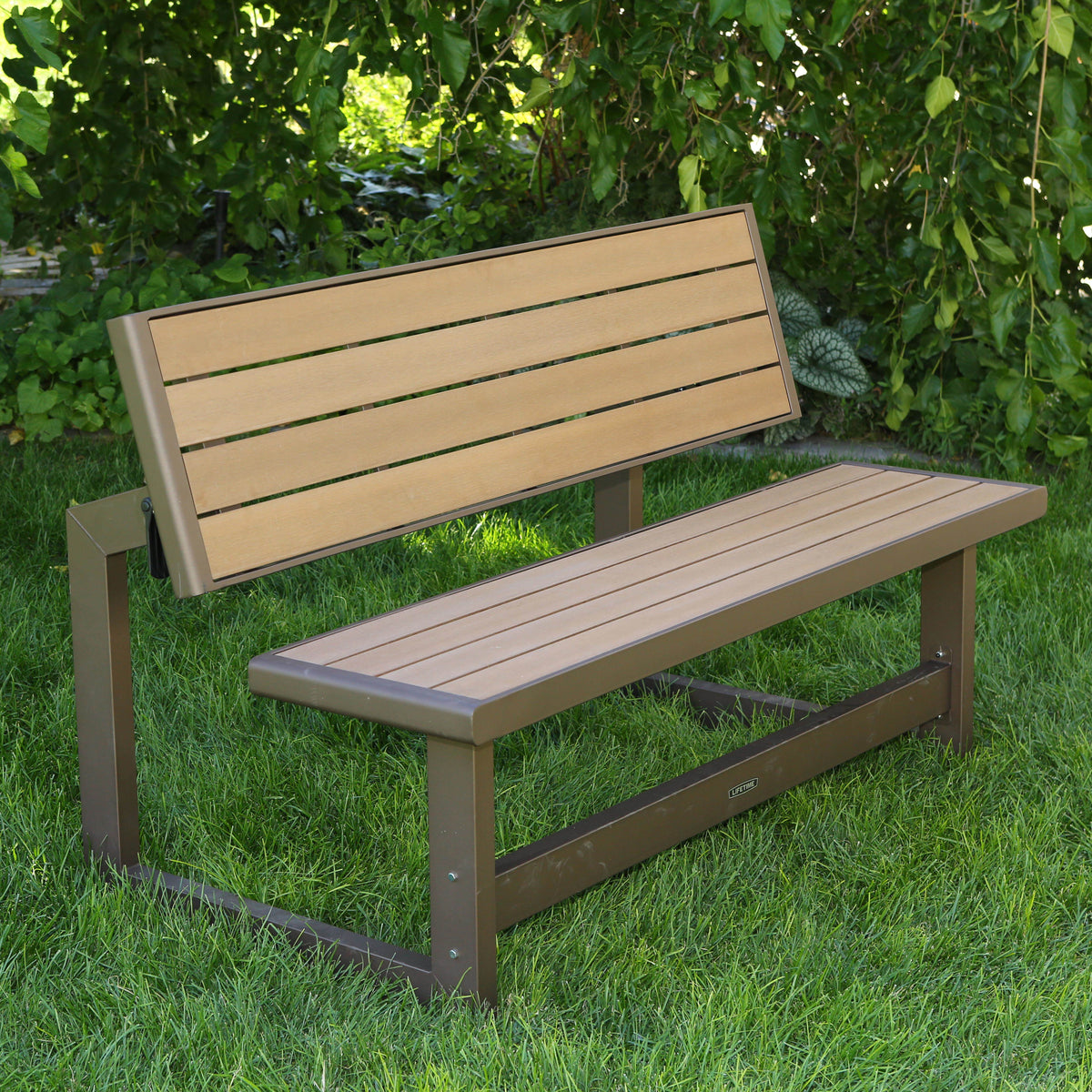 Lifetime Outdoor or Indoor Convertible Patio Bench to Picnic Table (Open Box)
