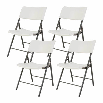 Lifetime Light Commercial Contemporary Plastic Folding Chair (4 Pack) (Open Box)
