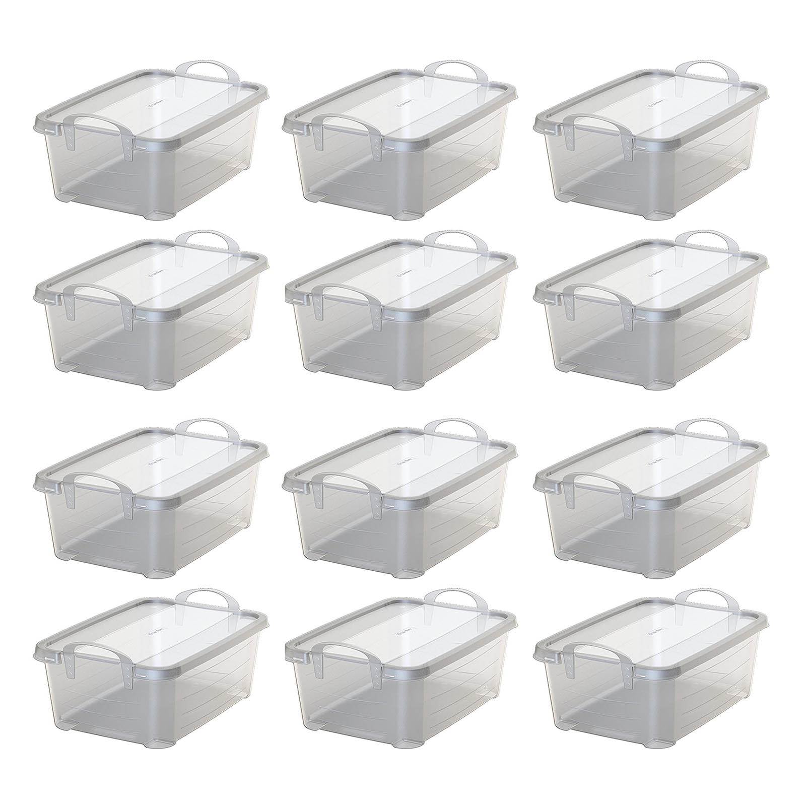Life Story Clear Closet Organization & Storage Box Container, 14 Quart (12 Pack) - VMInnovations
