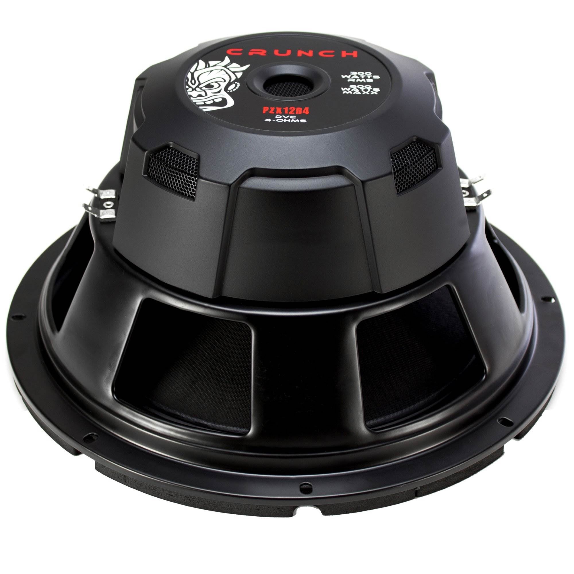 Crunch 600W 12" PZX Series Dual 4 Ohm 88 dB Voice Coil Car Subwoofer | PZX12D4