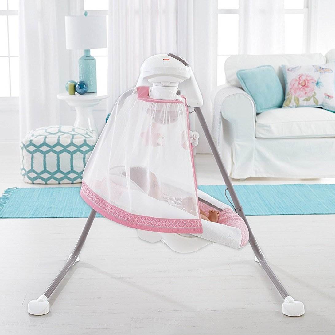 Fisher Price Starlight 6 Speed Singing Cradle 'n Swing with Baby Mobile (Used)