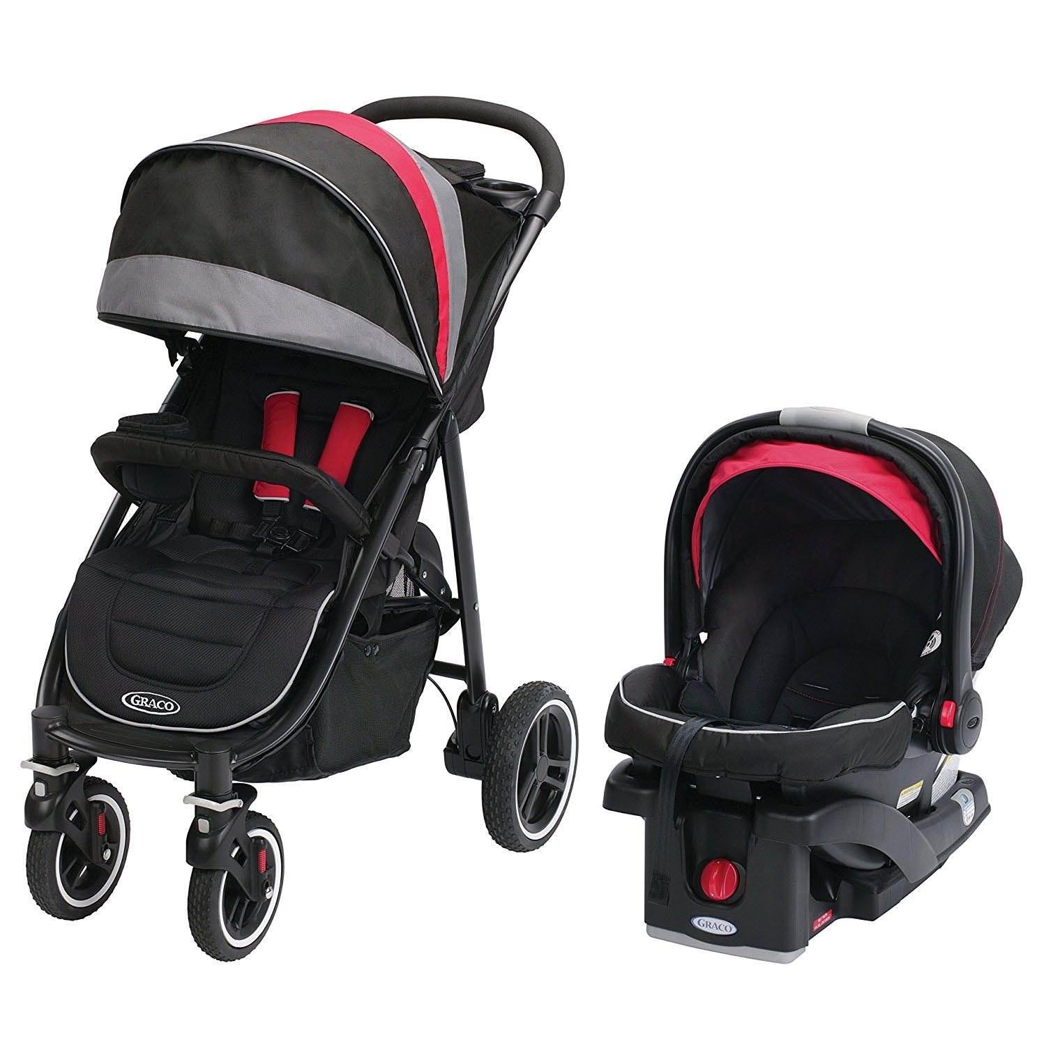 Graco Aire4 XT Click Connect Car Seat, Base and Stroller Travel System(Open Box)