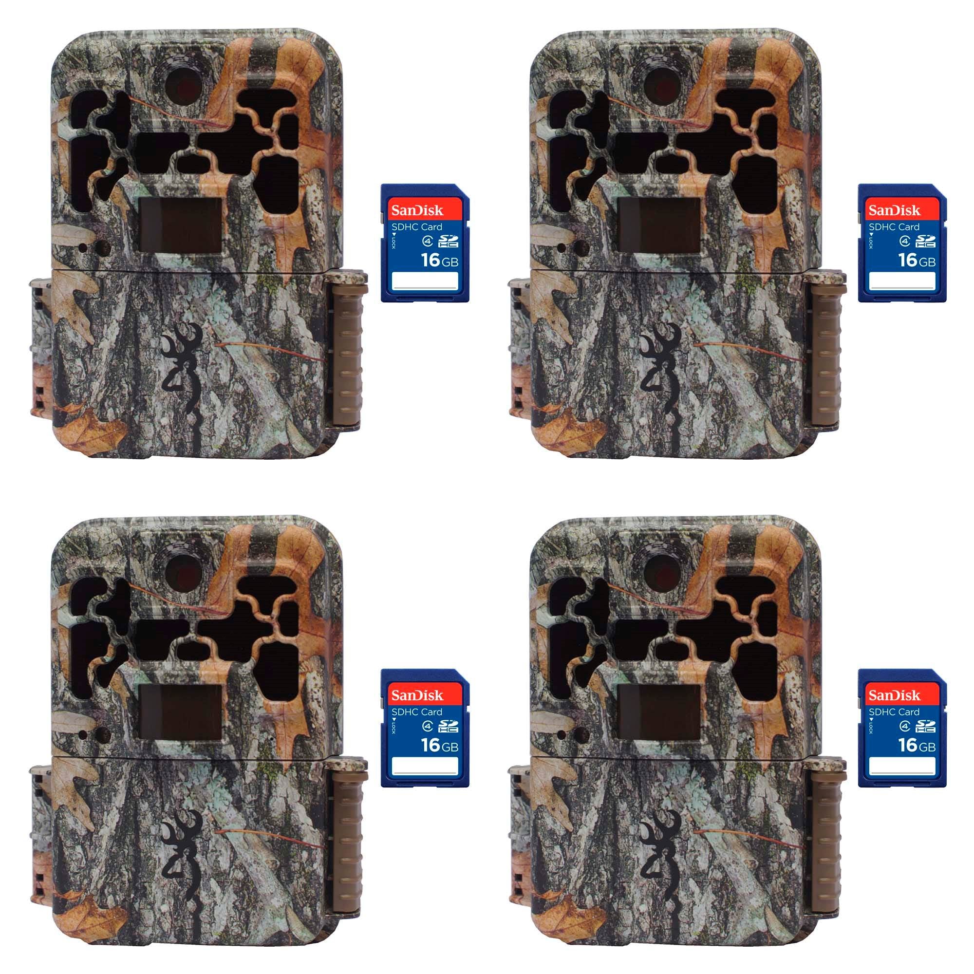 Browning Trail Cameras Spec Ops FHD Extreme 20MP Game Camera, 4 Pack & SD Cards