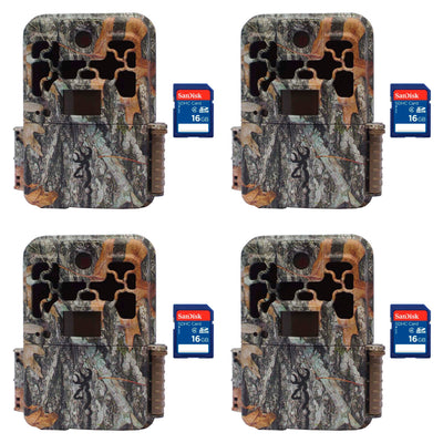 Browning Trail Cameras Spec Ops FHD Extreme 20MP Game Camera, 4 Pack & SD Cards