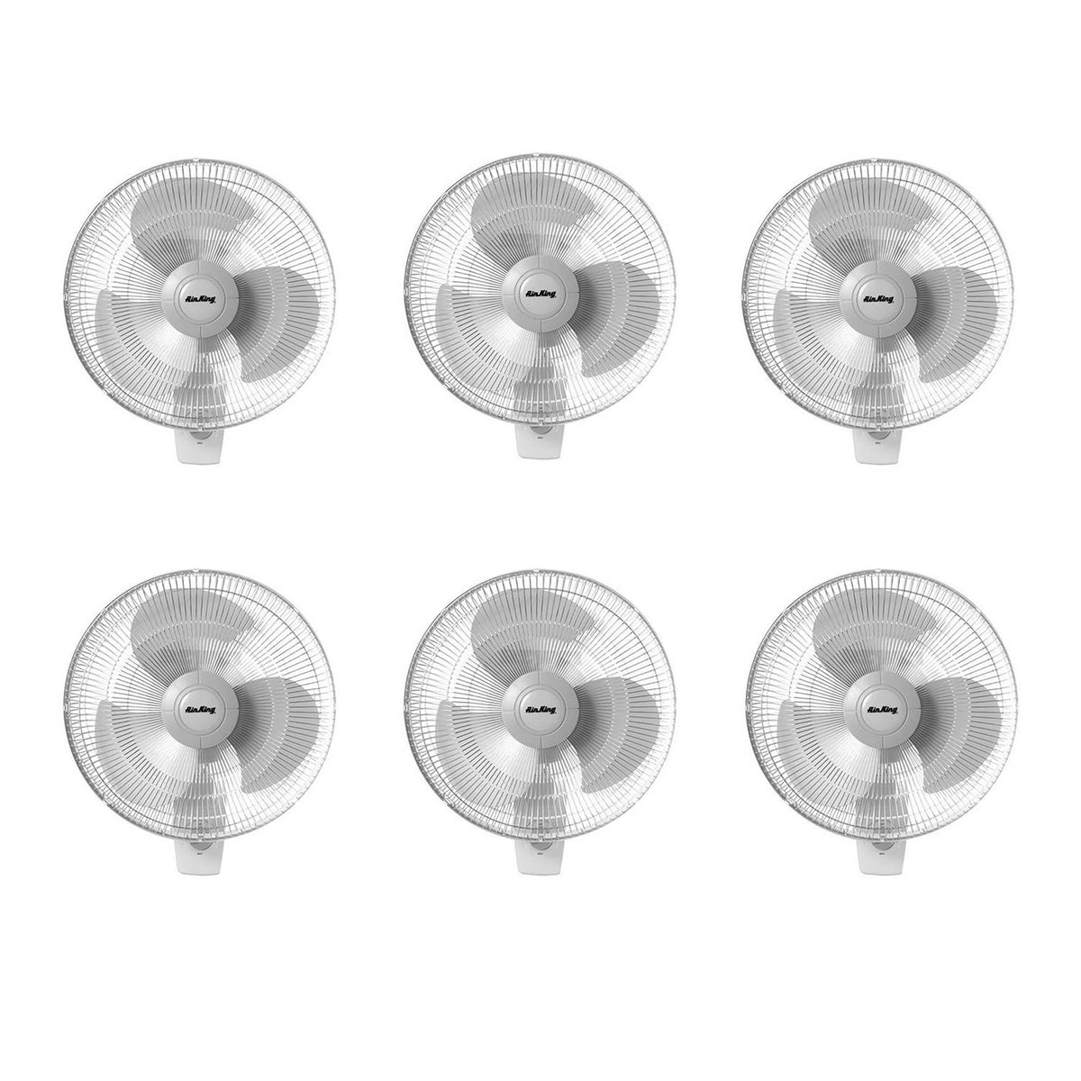 Air King 12" Blade 3-Speed 1/50 HP Motor Oscillating Wall-Mount Fan (6 Pack) - VMInnovations