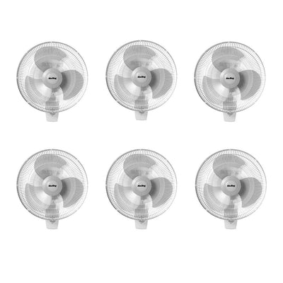 Air King 12" Blade 3-Speed 1/50 HP Motor Oscillating Wall-Mount Fan (6 Pack) - VMInnovations