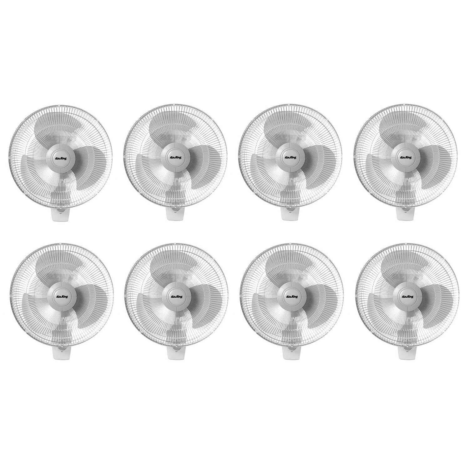 Air King 12" Blade 3-Speed 1/50 HP Motor Oscillating Wall-Mount Fan (8 Pack)