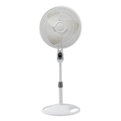 Lasko 16" Remote Control Oscillating 3 Speed Standing Floor Fan, White (4 Pack)