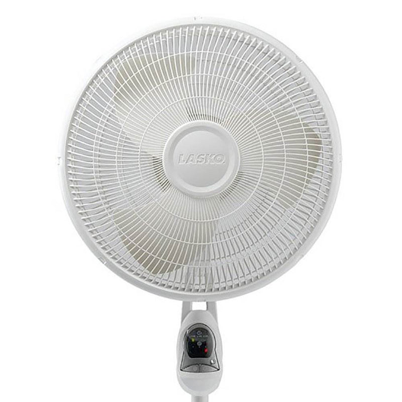 Lasko 16" Remote Control Oscillating 3 Speed Standing Floor Fan, White (4 Pack)