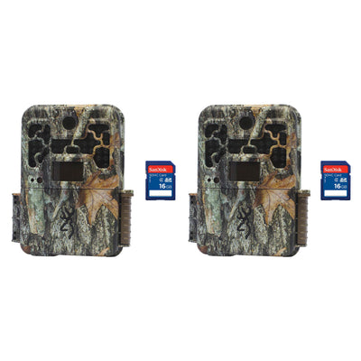 Browning Trail Cameras Recon Force Platinum 10MP Game Camera, 2 Pack + SD Cards